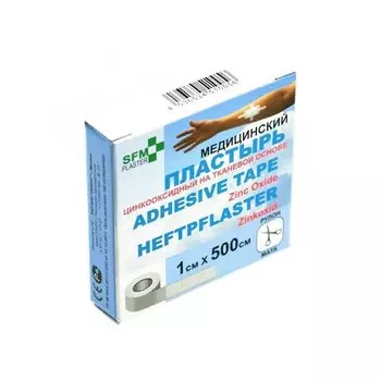 SFM Plaster Лейкопластырь фиксирующий на тканевой основе 1 см х 500 см 1 шт