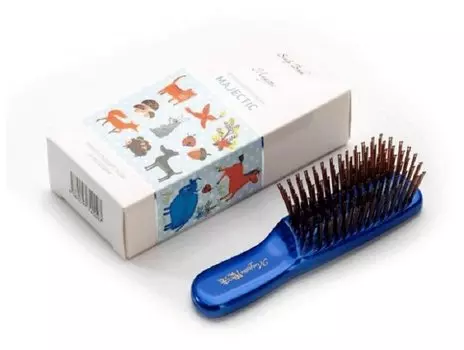 Majestic Scalp Brush Mini Расческа мини для всех типов волос синяя 1 шт