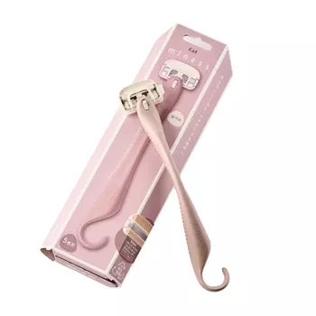 Майнес Станок для бритья с длинной ручкой женский со сменной кассетой с 5 лезвиями