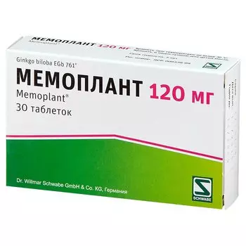 Мемоплант 120 мг таблетки 30 шт