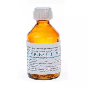 Меновазин раствор спиртовой для наружного применения 40 мл