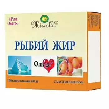 Mirrolla Рыбий жир с маслом облепихи капсулы 100 шт