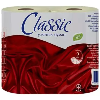 Мягкий знак Комфорт Бумага туалетная 2-слойная белая 4 шт