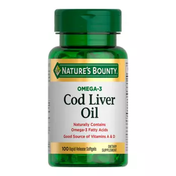 Nature's Bounty Жир из печени норвежской трески капс.100 шт