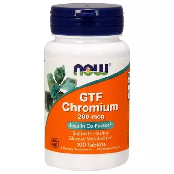 NOW ГТФ Хром 200 мкг таблетки 100 шт