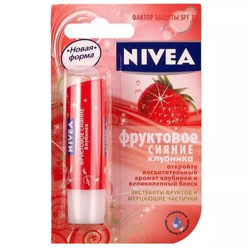 Nivea Фруктовое сияние Бальзам для губ 4,8 г Клубника