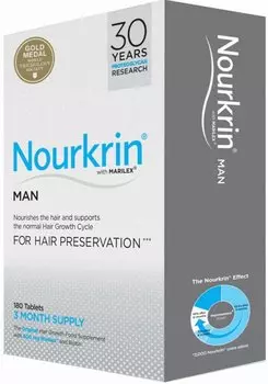 Nourkrin Man таблетки для роста волос Для мужчин 180 шт