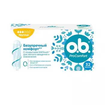 Оби ПроКомфорт Тампоны ватные Нормал 32 шт