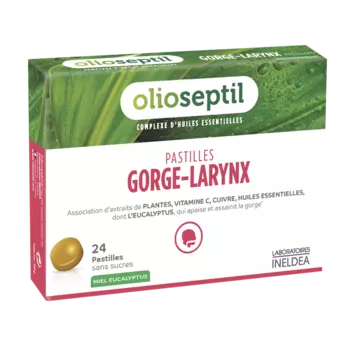 Олиосептил Горж-Ларинкс пастилки для рассасывания Мед 24 шт