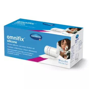 Омнификс Силикон Пластырь фиксирующий из нетканого материала 10 см х 2 м 1 шт