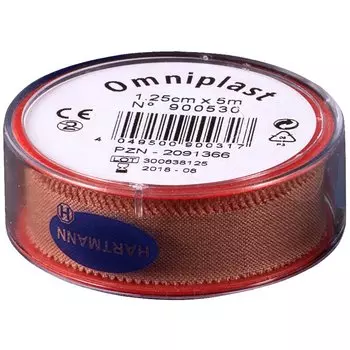 Омнипласт Пластырь фиксирующий из текстильной ткани Телесный 1,25 см х 5 м 1 шт