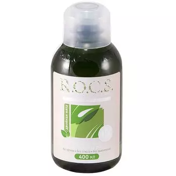 R.O.C.S. Ополаскиватель Двойная мята 400 мл + Зубная щетка классическая средняя 1 шт