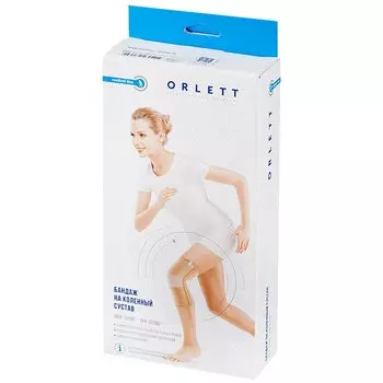 Orlett Бандаж на коленный сустав эластичный с ребрами жесткости размер S