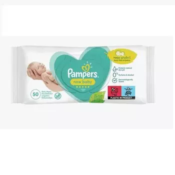 Pampers Нью Бэби Салфетки влажные 50 шт с крышкой