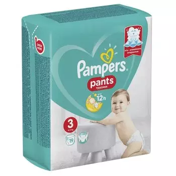 Pampers Pants Midi Подгузники-трусики размер 3 (6-11 кг) 19 шт