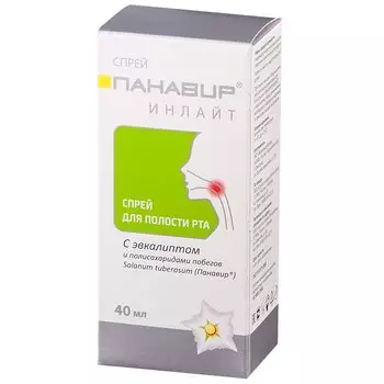 Панавир Инлайт 0,002% спрей для полости рта с эвкалиптом 40 мл