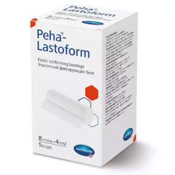 Пеха-ластоформ Бинт эластичный фиксирующий 8 см х 4 м