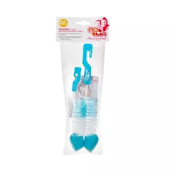 Пома Ершик для бутылок и сосок с губкой 2 шт