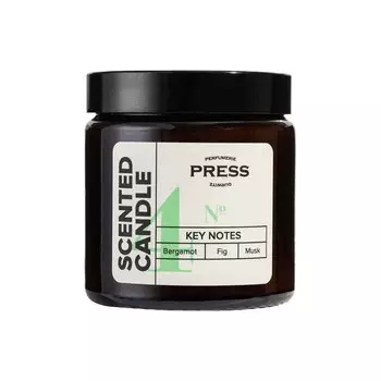Press Gurwitz Парфюмери Свеча ароматизированная №4 Бергамот-Инжир-Мускус 1 шт