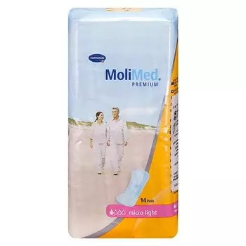 Прокладки "Molimed premium Micro Light" женск. впитыв. 125 мл. 14 шт