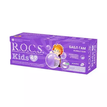 R.O.C.S. Kids Зубная паста для детей 4-7 лет Бабл Гам 45 г