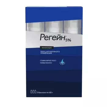 Регейн 5% пена-аэрозоль для наружного применения 60 г 3 шт