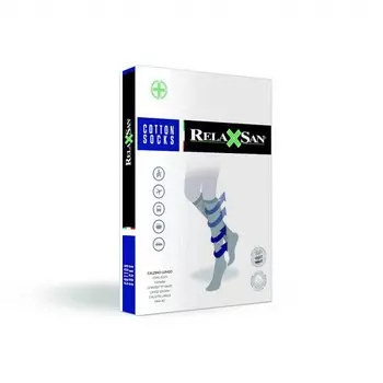 Relaxsan Гольфы компрессионные Cotton Socks Fancy 1 класс компрессии размер 4 Бордо-Горох