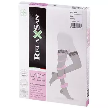 Релакссан Чулки компрессионные на резинке Stay-Up Lady телесный р.3