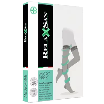Relaxsan MicroFiber Чулки компрессионные Stay-Up 1 класс компрессии 140 den размер 5 Телесные
