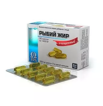 RealCaps Рыбий жир очищенный 1400 мг капсулы 30 шт