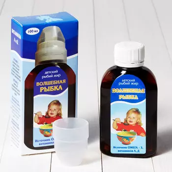 Волшебная рыбка Рыбий жир детский жидкость для приема внутрь 100 мл