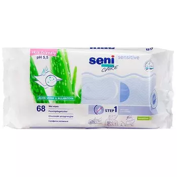 Салфетки Влажные Seni Сare Сенситив 68 шт