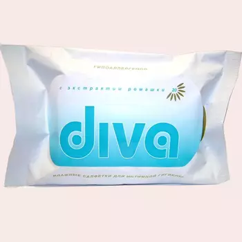 Салфетки влажные для интимной гигиены "Diva" 20 шт