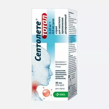 Септолете Тотал спрей для местного применения 250 доз 30 мл