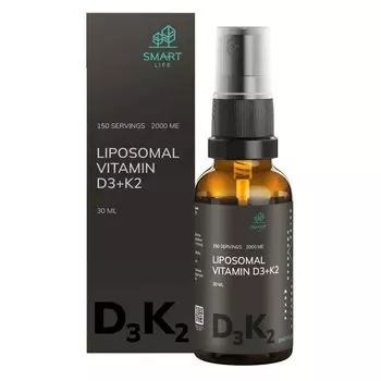 SmartLife Липосомальный витамин Д3+К2 спрей 150 доз 30 мл