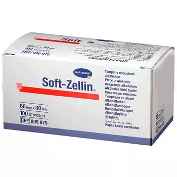 Софт-Зеллин Тампоны спиртовые 60х30мм 100 шт