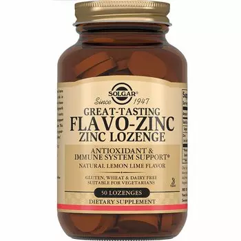 Solgar Флаво-Цинк пастилки для рассасывания Лимон 50 шт