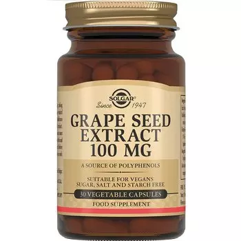 Solgar Экстракт виноградных косточек 100 мг капсулы 30 шт