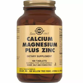 Solgar Кальций-Магний-Цинк таблетки 100 шт