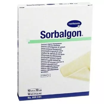 Сорбалгон Повязка из волокон кальция-альгината 10х10 см 10 шт