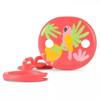Suavinex Держатель для пустышки с круглым зажимом Джунгли Розовый