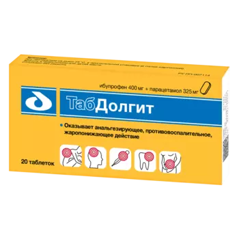 ТабДолгит 400 мг+325 мг таблетки 20 шт