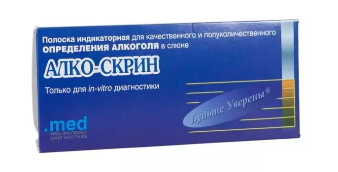 Тест Алко-Скрин для определения алкоголя в слюне 1 шт