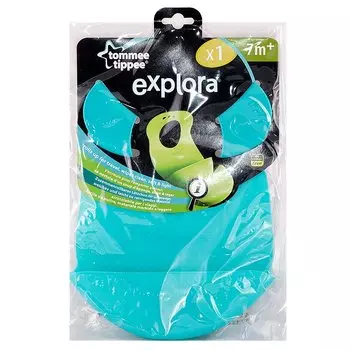 Tommee Tippee Нагрудник гибкий с кармашком