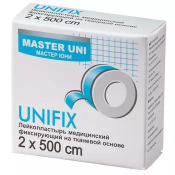 Master Uni Unifix Пластырь фиксирующий на тканевой основе 2 см х 500 см 1 шт