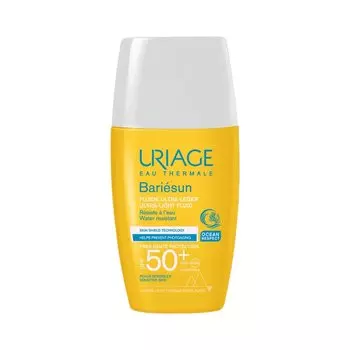 Uriage Набор Barisun Эмульсия ультралегкая SPF 50+ 30 мл + Вода термальная 50 мл + Веер