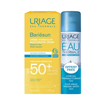 Uriage Набор Barisun Крем увлажняющий SPF 50+ 50 мл + Вода термальная 50 мл