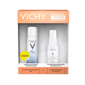 Vichy Capital Soleil Набор / флюид SPF 50+ 40 мл + вода термальная 50 мл