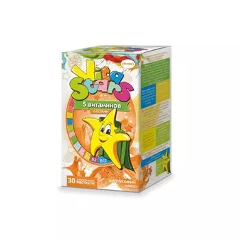 VitaStars Мультивитаминный Комплекс с холином паст.жеват.Цитрусовый микс 30 шт