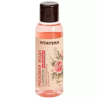 Витатека Розовая вода лосьон с серебром 100 мл